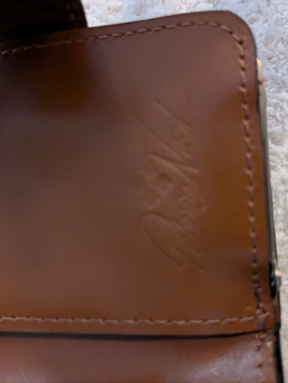 Patricia Nash Brown Leather Snap Wallet with Embossed Floral Accent - Picture 2 of 6